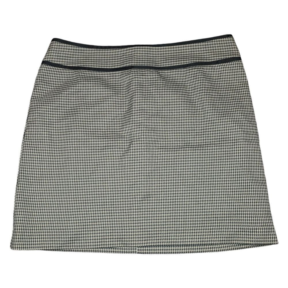 Loft Textured Houndstooth Print Mini Skirt
